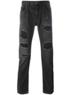 Helmut Lang Destroyed Jeans, Men's, Size: 32, Grey, Cotton/polyester