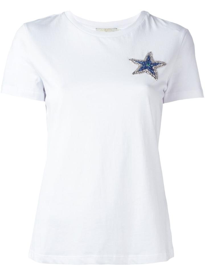 Amen Gem Star T-shirt, Women's, Size: 44, White, Cotton/glass