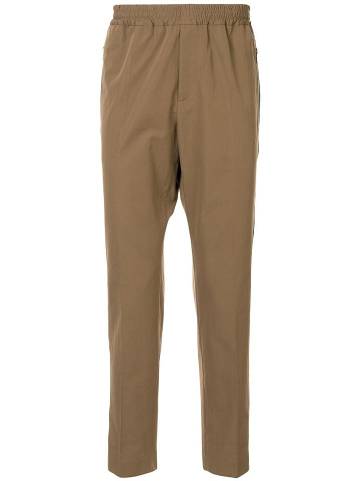 Stella Mccartney Contrast-stripe Piet Trousers - Green