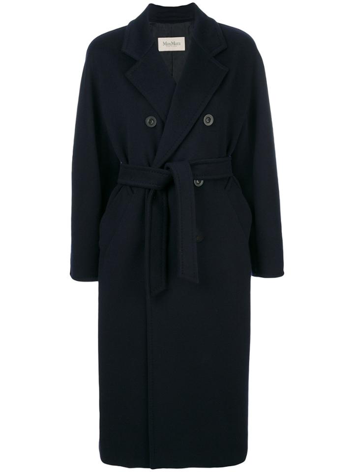 Max Mara Madame Double-breasted Coat - Blue