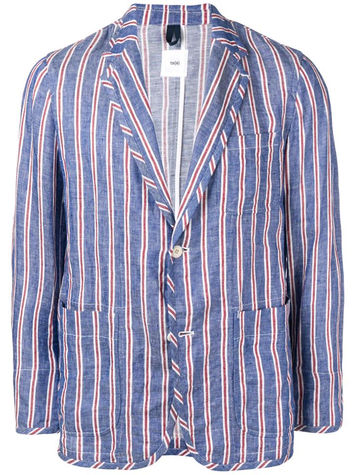 Ts(s) Striped Fitted Blazer - Blue