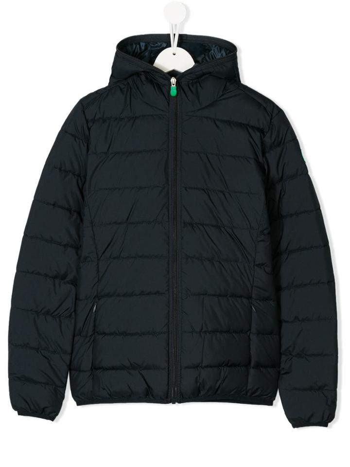 Save The Duck Kids Padded Hooded Coat - Blue