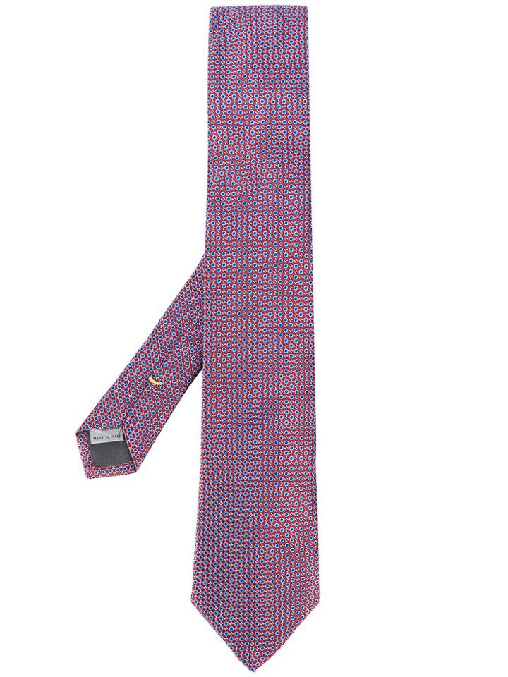 Canali Printed Tie - Red