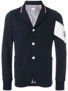 Moncler Logo Patch Jersey Blazer - Blue