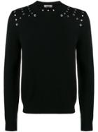 Valentino Eyelet Embellished Jumper - Black
