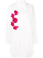Y's Floral Embroidered Shirt - White