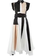 Koché Belted Flared Dress - Black