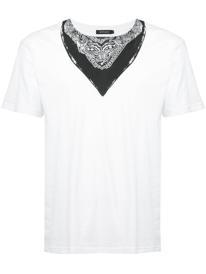 Loveless Bandana Print T-shirt - White