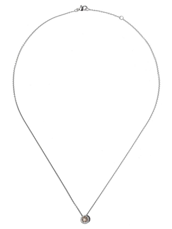 De Beers 18kt White Gold De Beers Aura Fancy Coloured Diamond Pendant
