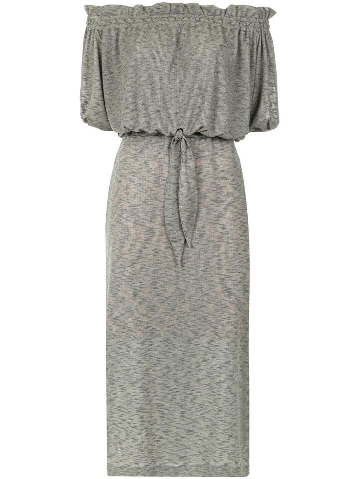 Lilly Sarti Off The Shoulder Dress - Grey