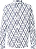 Gabriele Pasini Checked Shirt, Men's, Size: 39, White, Cotton