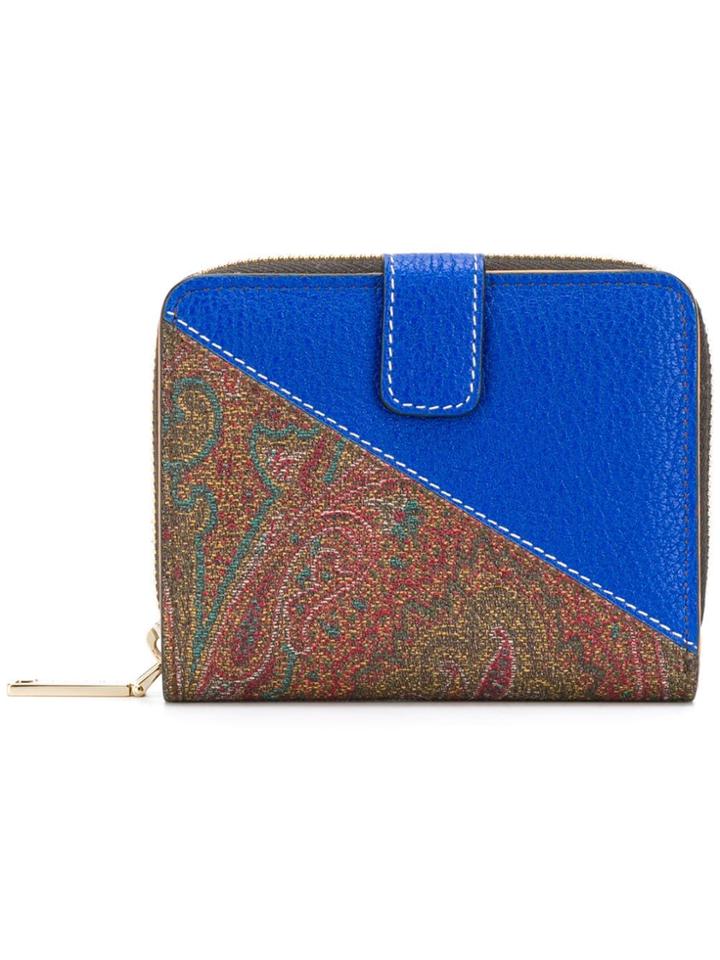 Etro Two Tone Square Wallet - Blue