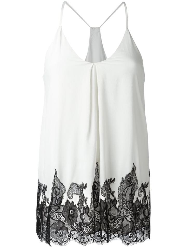 Alice+olivia Contrast Lace Detail Cami Top