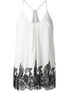 Alice+olivia Contrast Lace Detail Cami Top