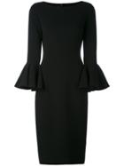 Michael Kors - Bell Sleeve Midi Dress - Women - Spandex/elastane/virgin Wool - 2, Black, Spandex/elastane/virgin Wool