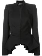 Alexander Mcqueen Cut-out Peplum Jacket - Black