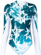 Perfect Moment Star Print Spring Suit - Blue