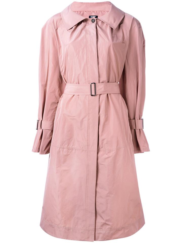 Jil Sander Navy Belted Trench Coat, Women's, Size: 38, Pink/purple, Polyester/acetate/cupro