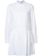 Suno Broderie Anglaise Flared Dress - White