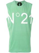 No21 - Printed Vest Top - Men - Cotton - L, Green, Cotton