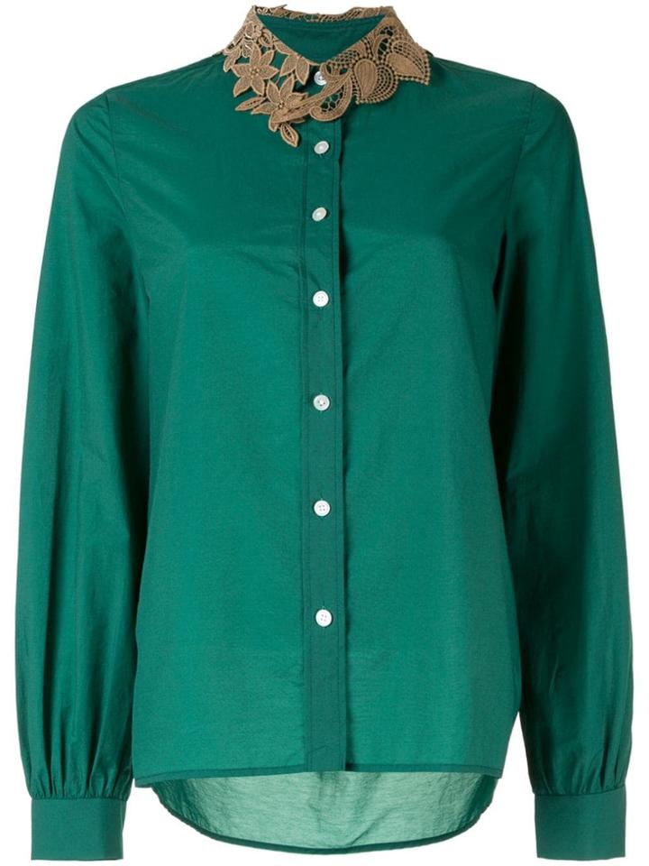 Kolor Lace Collar Shirt - Green