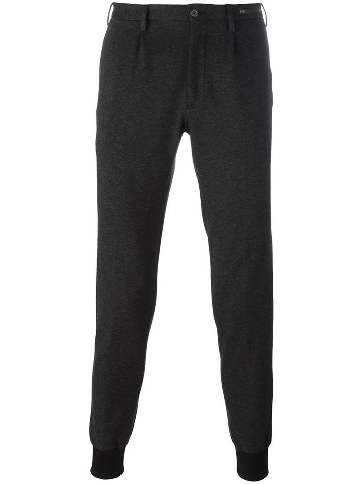 Pt01 Elasticated Hem Track Pants, Men's, Size: 46, Grey, Polyamide/spandex/elastane/viscose