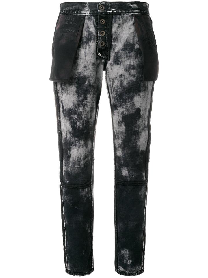 Unravel Project Bleached-effect Jeans - Black