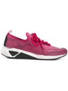 Diesel Crack Print Low-top Sneakers - Pink