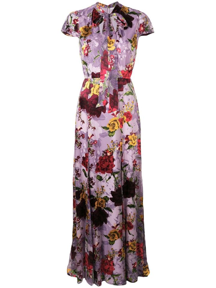 Alice+olivia Floral-print Dress - Purple