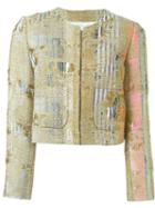 Msgm Bouclé Cropped Jacket, Women's, Size: 42, Viscose/acrylic/polyester/polyester