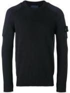 Stone Island Shoulder Panel Detail Jumper - Blue