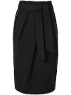 Estnation High-waisted Straight Skirt - Black