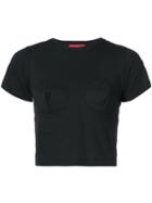 Dilara Findikoglu Cropped Short-sleeve T-shirt - Black