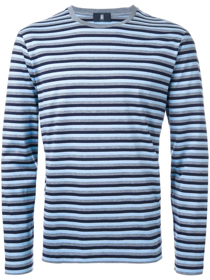 Kent & Curwen Striped Longsleeved T-shirt, Men's, Size: Small, Blue, Cotton