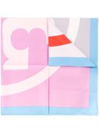 Tory Burch Colour-block Logo Scarf - Multicolour