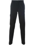 Givenchy Tailored Straight Leg Trousers, Men's, Size: 31, Black, Cotton/calf Leather