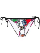 Versace Printed Bikini Bottoms - White