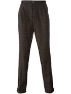 Etro 'manhattan' Trousers, Men's, Size: 52, Brown, Polyamide/wool