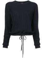 A.p.c. Drawstring Hem Sweater - Blue