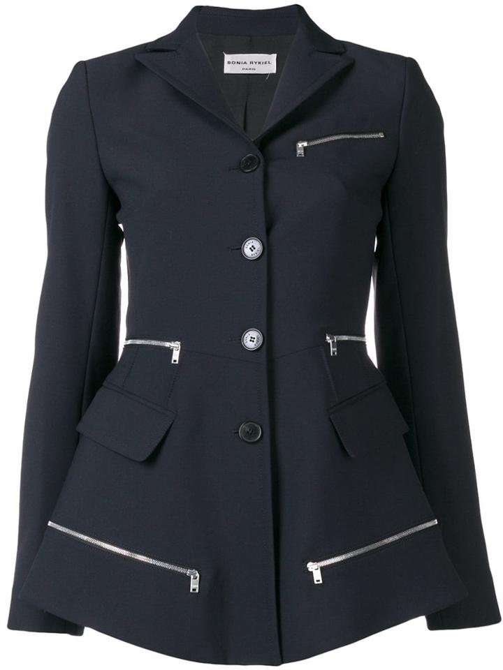 Sonia Rykiel Zipped Detailed Blazer - Blue