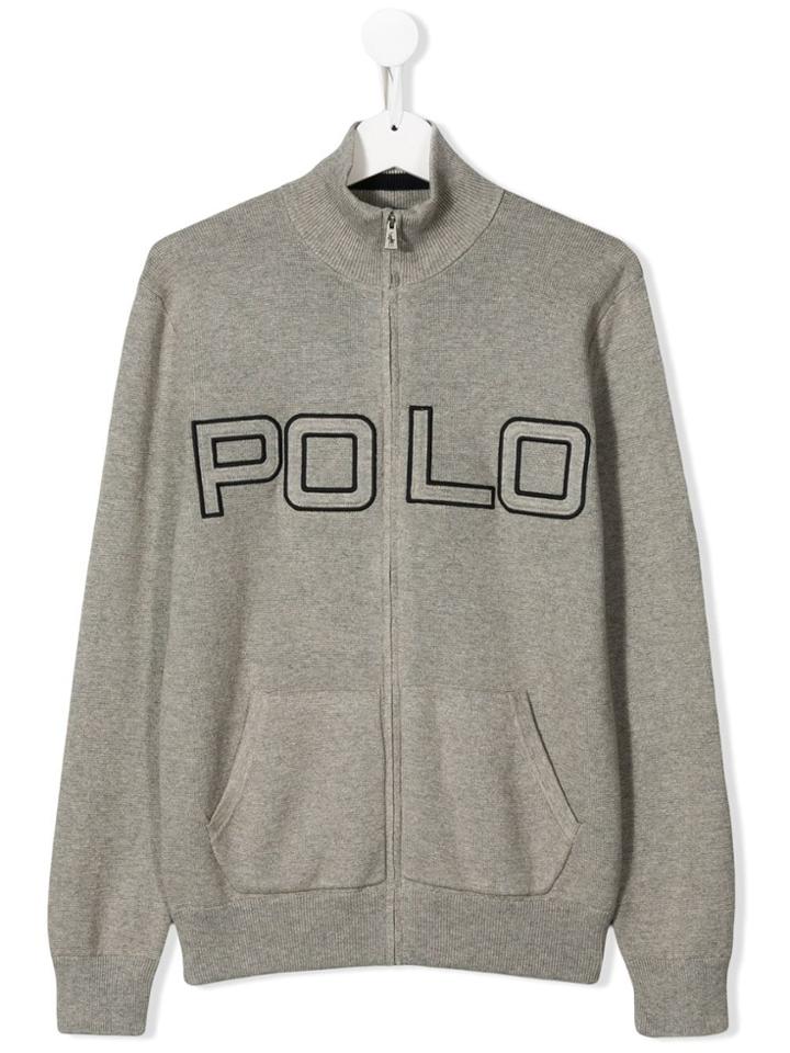 Ralph Lauren Kids Teen Zip Front Sweatshirt - Grey