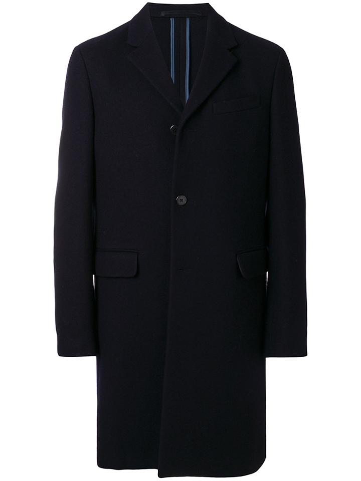 Prada Classic Single-breasted Coat - Blue