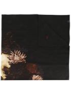 Dior Homme - Floral Scarf - Men - Silk/cotton - One Size, Black, Silk/cotton