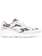 Paul & Joe Printed Lace-up Sneakers - White
