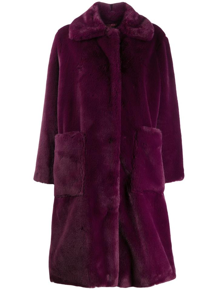 Stand Studio Oversized Coat - Purple