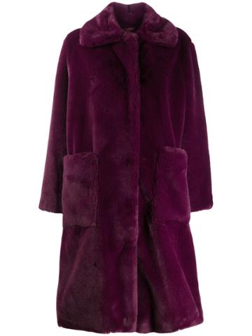 Stand Studio Oversized Coat - Purple