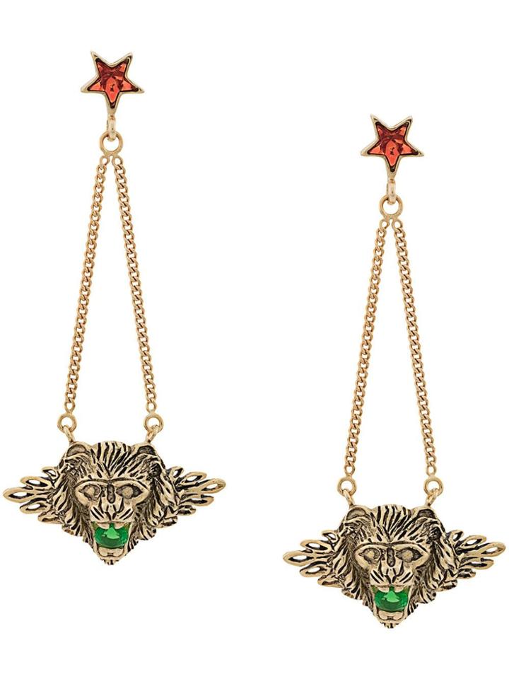 Iosselliani Leo Head Puro Earrings - Gold