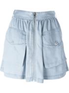 Diesel Zip Up Pocket Detail Pleated Skirt