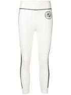 Fendi Logo Stripe Leggings - White