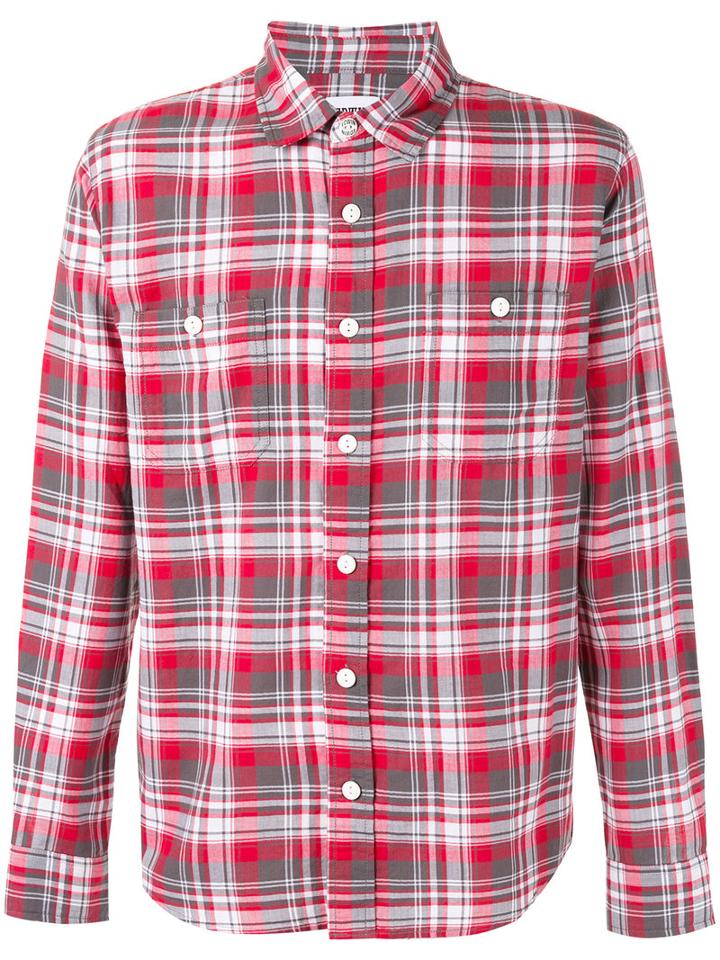 Edwin - Checked Shirt - Men - Cotton - L, Red, Cotton